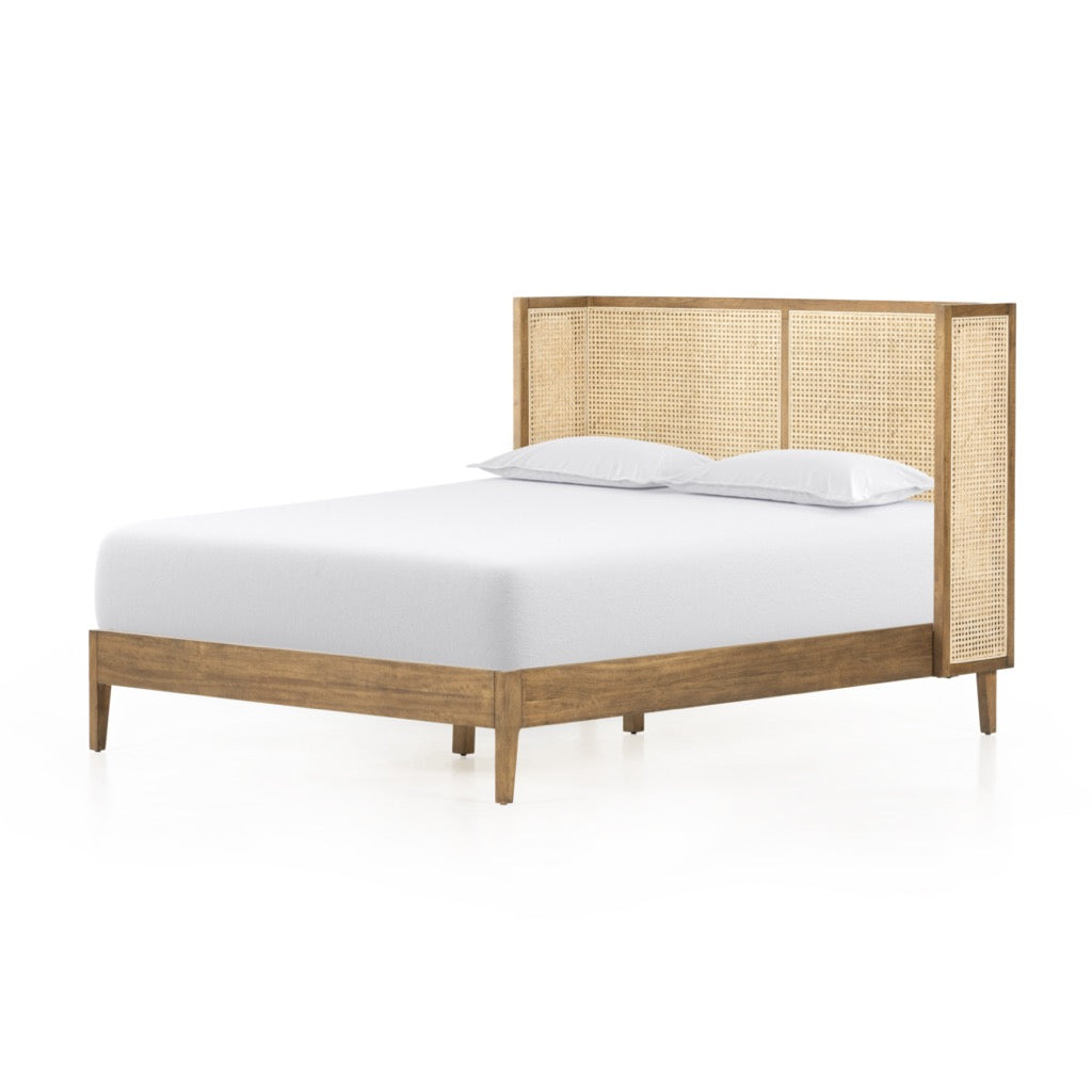 Four Hands - Antonia Cane Bed - Toasted Parawood - King