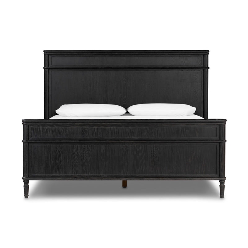 Toulouse Bed Distressed Black Front Facing View 231966-004