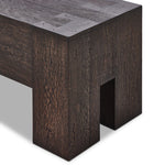 Abaso Accent Bench Ebony Rustic Wormwood Oak Chunky Legs 239396-002