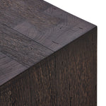 Abaso Accent Bench Ebony Rustic Wormwood Oak Top Right Corner Detail 239396-002