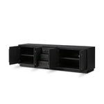 Four Hands Adolfo Media Console view of open drawers