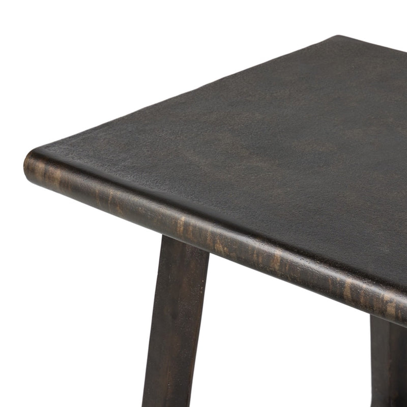 Four Hands Alva Desk distressed bronze top