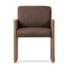 Four Hands Amur Outdoor Dining Chair Ellor Brown Front Facing View