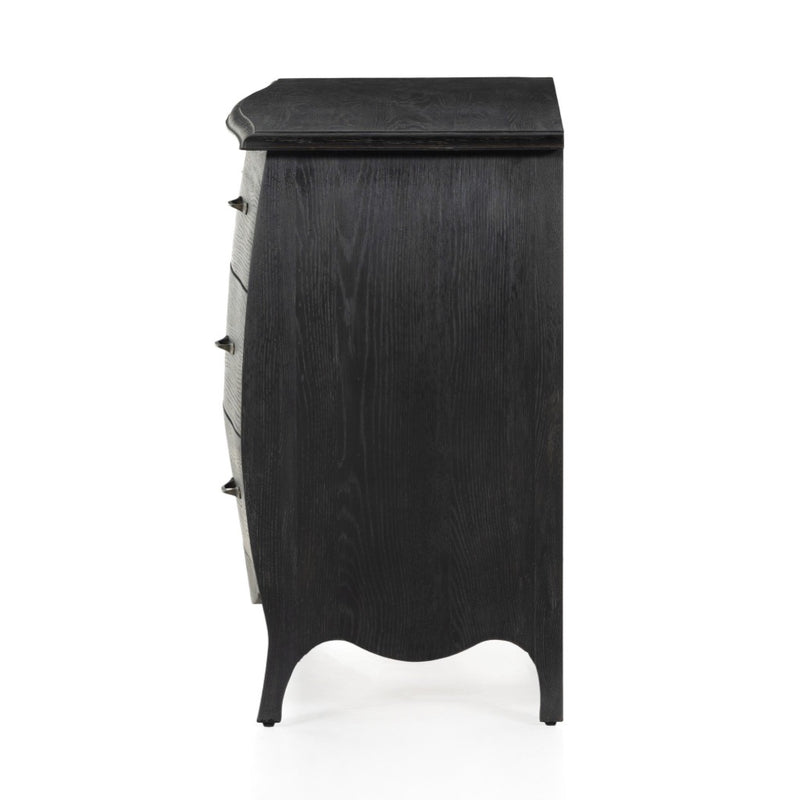 Antoinette Chest Distressed Black Oak Side View 229767-002