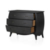 Antoinette Chest Distressed Black Oak Angled View Open Drawers 229767-002