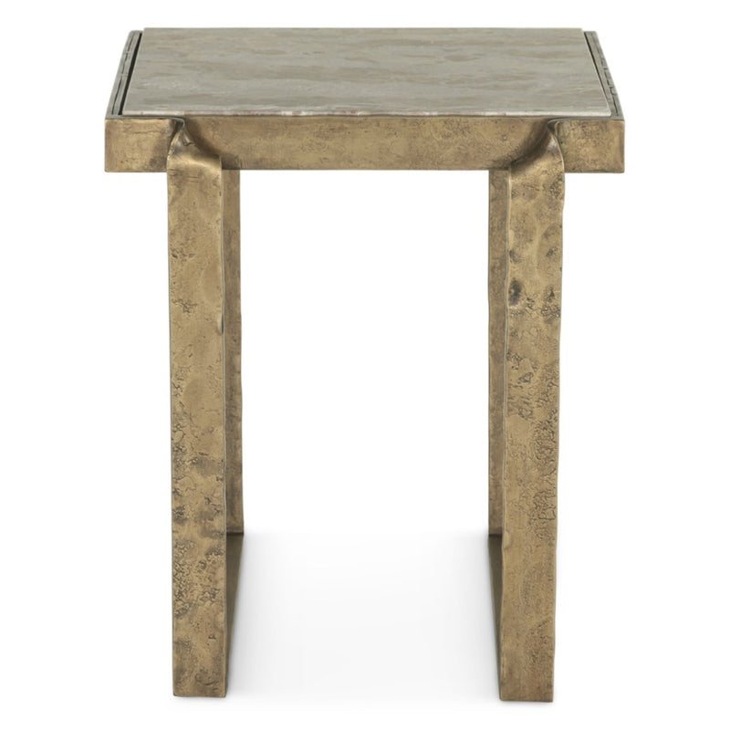 Argos Side Table Antique Brass Side View FAO-ST20MABR