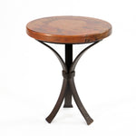 Arrow Copper Side Table - Natural w/ Spots Patina - Front View