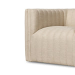 Augustine Outdoor Swivel Chair Casa Cream Channeled Fabric