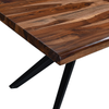 Home Trends & Design Austin Loft 72" Dining Table Natural Sheesham Corner Detail