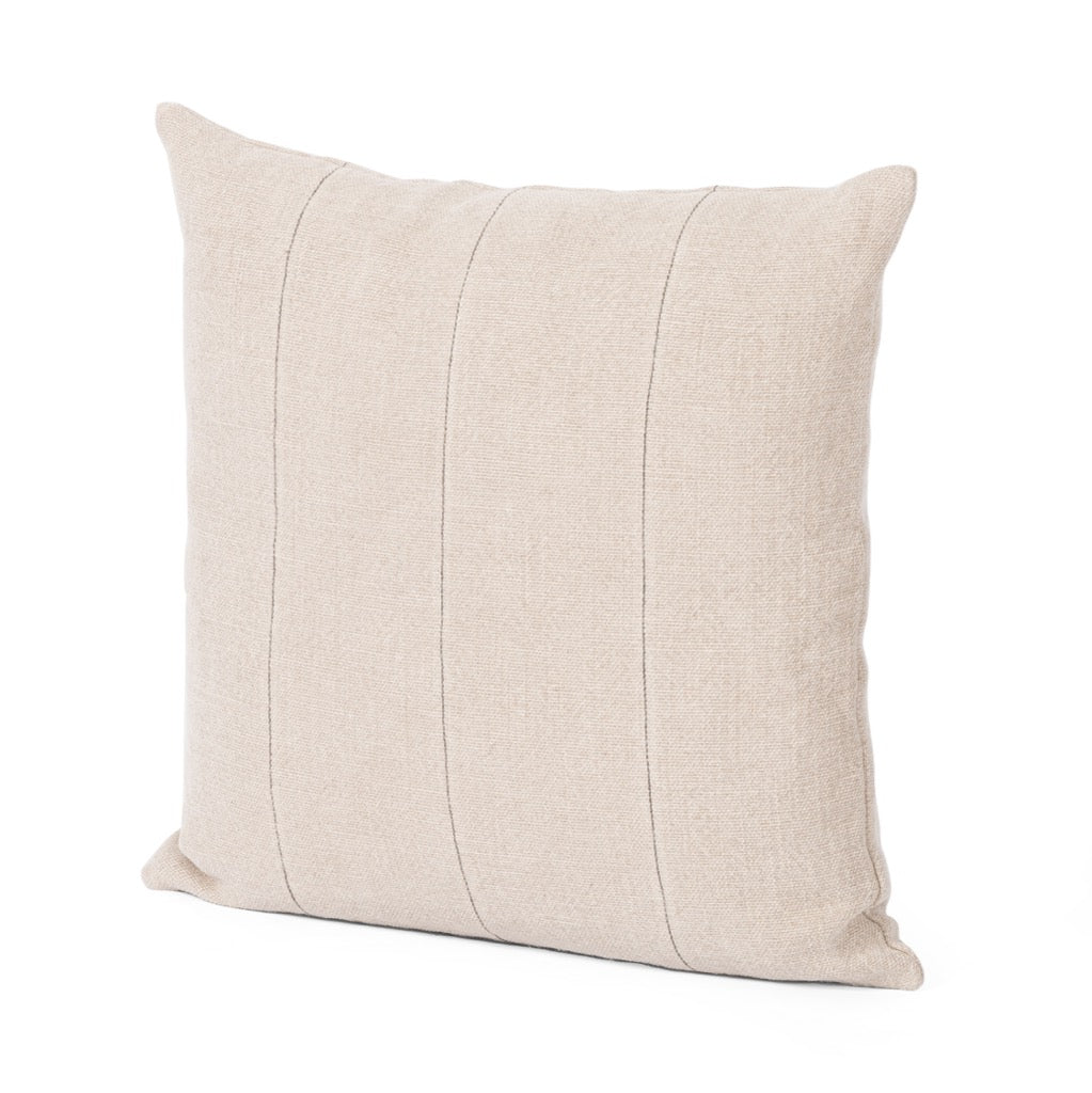 Baldoni 22 x 22 Pillow Lombardy Natural Linen Angled View Four Hands