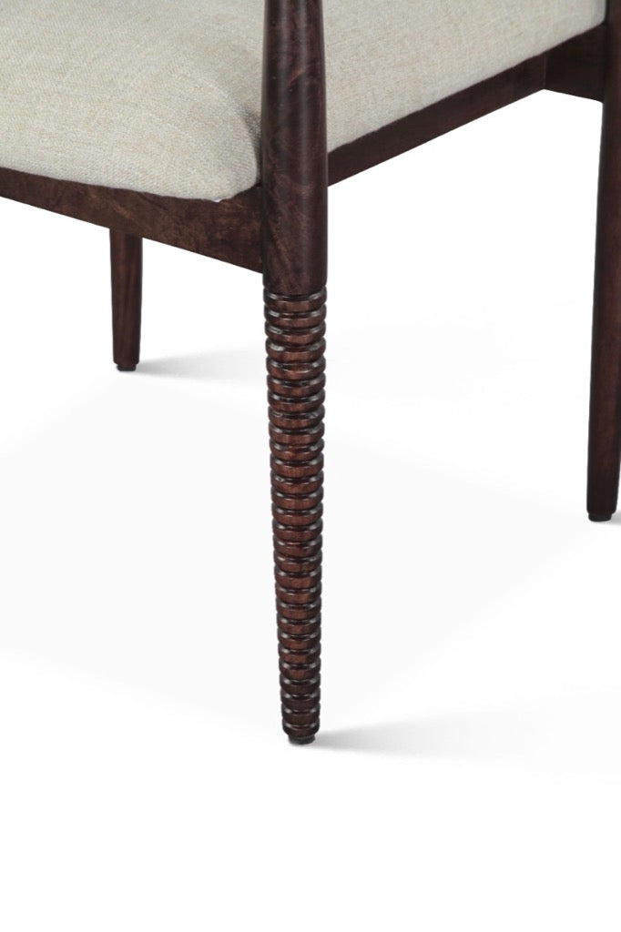 Home Trends & Design Bijou Dining Chair Dark Sienna Mango Wood Legs