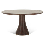 Home Trends & Design Bijou Round Dining Table Dark Sienna Angled View