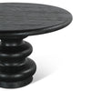 Bilboa Round Dining Table Black Side View FBB-RD52BLK