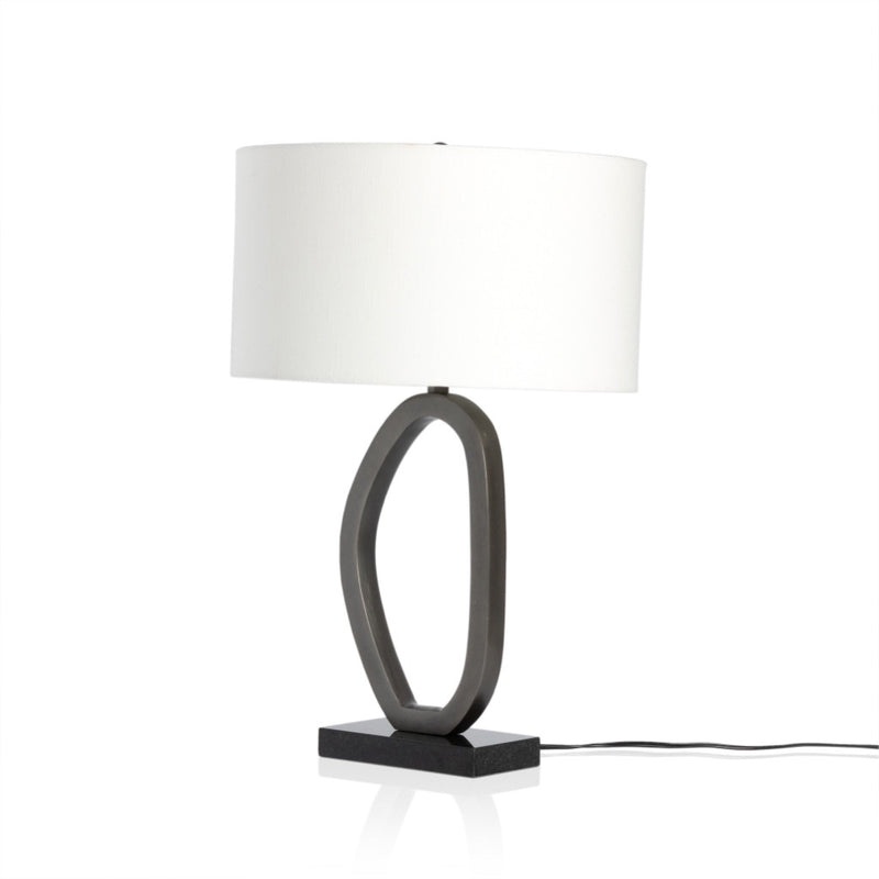 Bingley Table Lamp Slate Aluminium Side View 101134-003