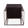 Home Trends & Design Bogart Accent Chair Ebony Black Leather Back View