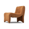 Bridgette Chair Nubuck Cognac Angled View Four Hands