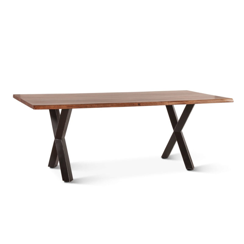 Home Trends & Design Brisbane Dining Table Natural Sheesham Wood Angled View