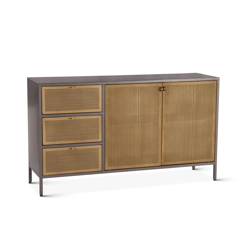 Trace Brass Wire Mesh Credenza + Reviews