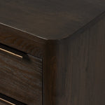 Four Hands Bruce Nightstand Espresso Oak Rounded Corner Detail