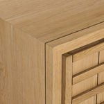 Buddy 3-Door Oak Buffet Natural Top Left Corner Detail CH-1001681-VN13-FN-ST-BF-NT-OS