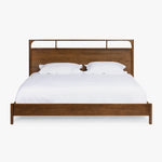 Cali Oak Bed Walnut Front Facing View CH-1002014-VN13-FN-BD-BD-WT-QN