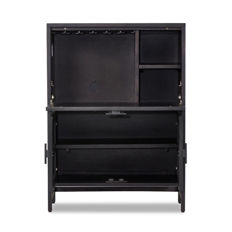 Caprice Bar Cabinet 109084-004 open cabinet view 