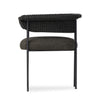 Carrie Outdoor Dining Chair Ellor Black Side View Four Hands