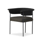 Carrie Outdoor Dining Chair Ellor Black Angled View Four Hands