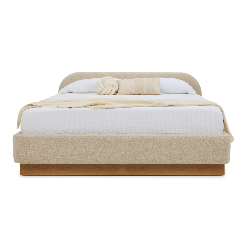 American Leather Castiel Bed Marise Parchment Front Facing View