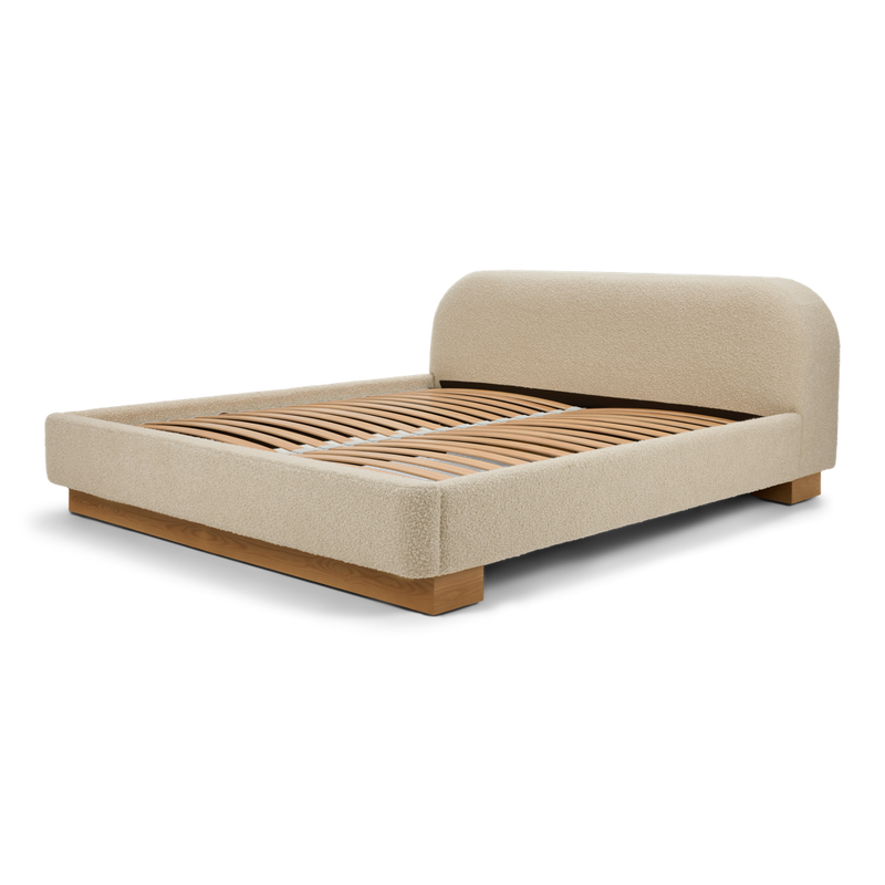 American Leather Castiel Bed Marise Parchment angled View Frame