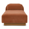 American Leather Castiel Chaise Jenson Clay Front Facing View