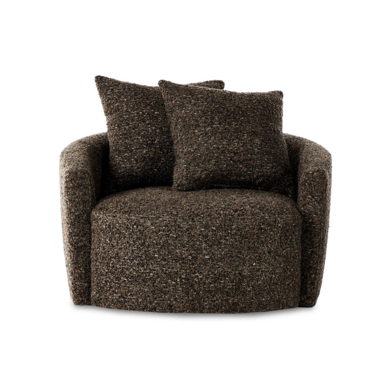 Chloe Swivel Chair Ivan Granite Front Facing View Four Hands