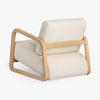 Clayton Lounge Chair Ivory Angled Back View Co.House Designs