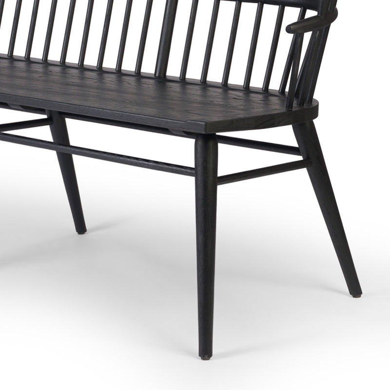 Connor Bench Black Ash Wood Frame 244927-001