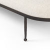 Corinne Cocktail Ottoman Crete Pebble Bronze Frame Four Hands