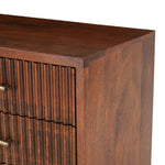 Cosmopolitan Nightstand Honey Brown Angled Corner Mango Wood FCS-NC24HB