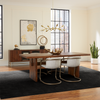 Home Trends & Design Cosmopolitan Dining Table Honey Brown Staged View