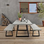 Cyrus Dining Bench - Light Grey