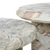 Four Hands Dakota Nesting Coffee Table Creamy Taupe Marble Solid Nesting Tables