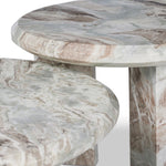 Dakota Nesting Coffee Table Creamy Taupe Marble Solid Nesting Tables 243965-001