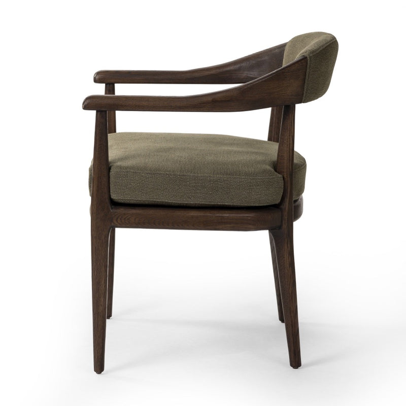 Dane Dining Chair Broadway Olive Side View Four Hands