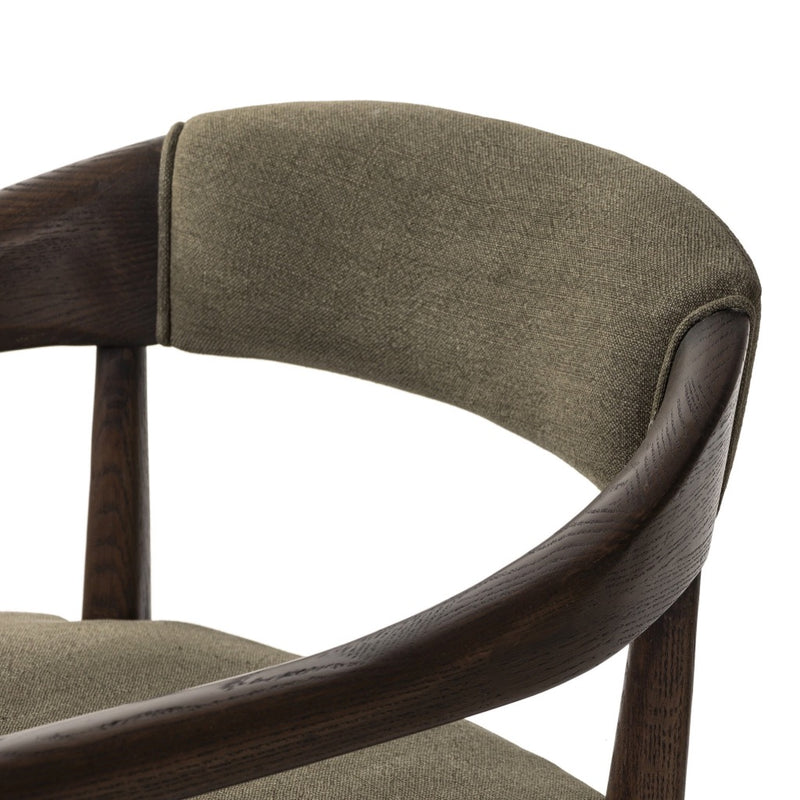  Four HandsDane Dining Chair Broadway Olive Curved Backrest