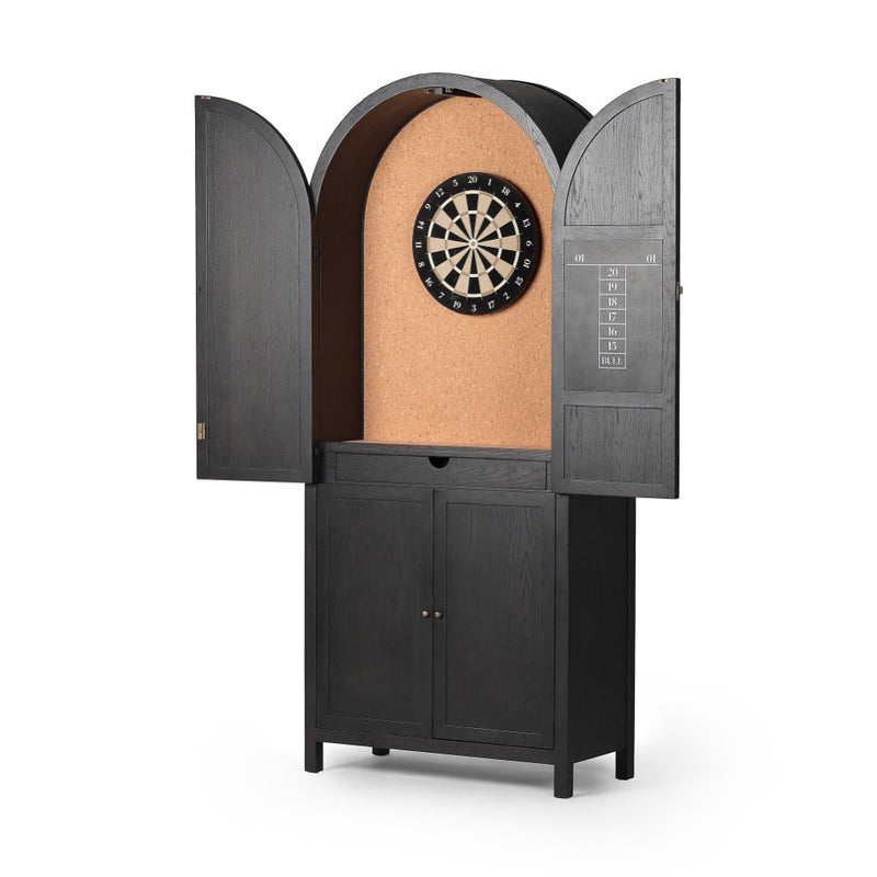 Darts Cabinet Tonal Dartboard Angled View 246282-001