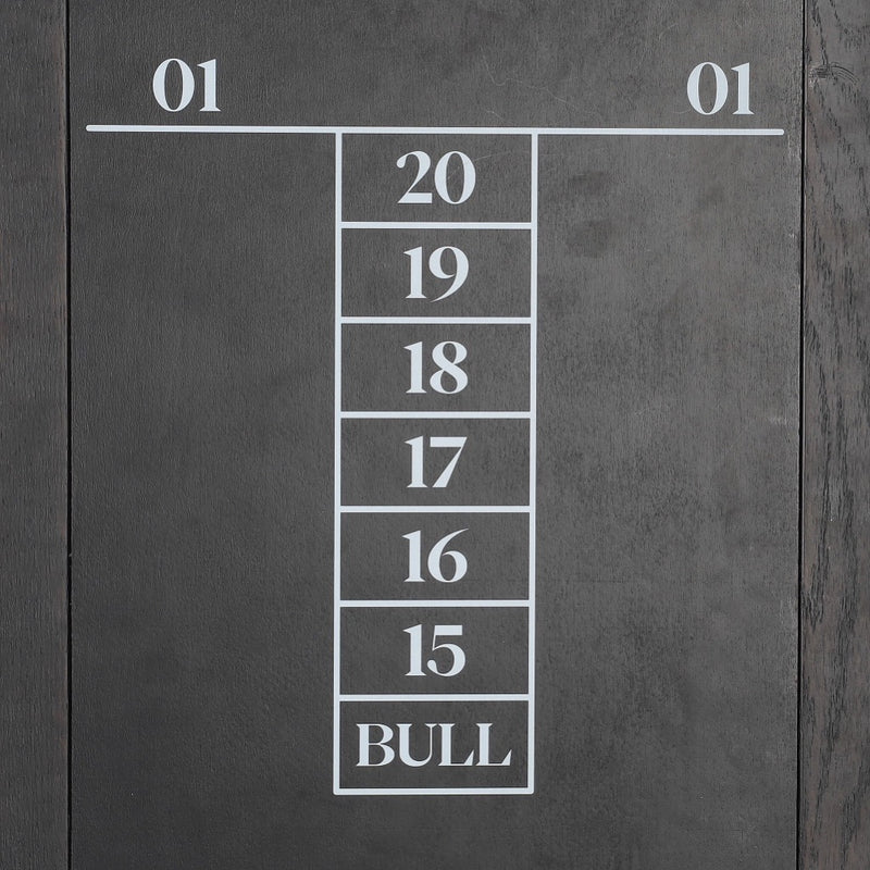 Darts Cabinet Tonal Dartboard Score Card Four Hands