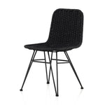 Dema Outdoor Dining Chair Dark Grey Angled View 106922-003