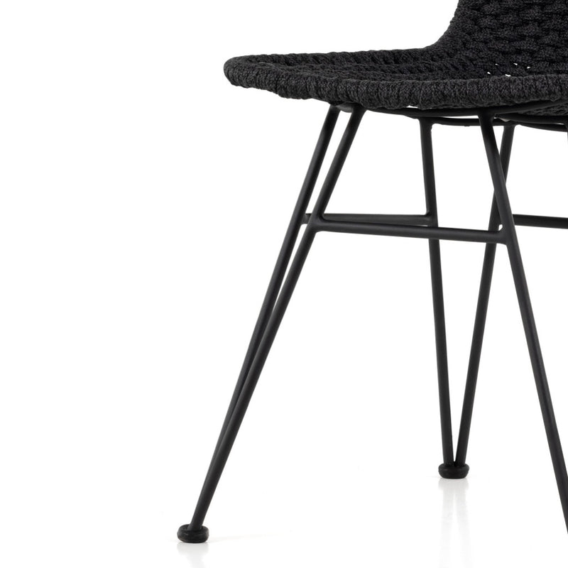 Dema Outdoor Dining Chair Black Iron Legs 106922-003