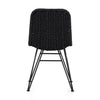 Dema Outdoor Dining Chair Dark Grey Back View Four Hands