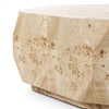 Four Hands Elena Coffee Table Light Burl Corner Detail