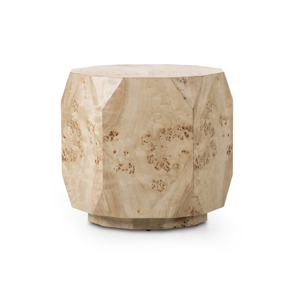 Elena End Table Light Burl angled View 246770-001