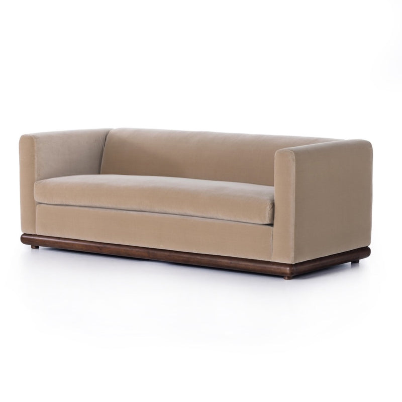 Elizabeth Sofa Surrey Taupe Angled View 229710-002